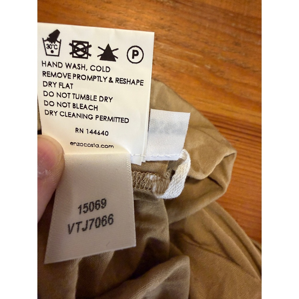 Revolve Enza Costa Long Sleeve Scoop Neck Bodysuit Tan XS - Picture 3 of 8